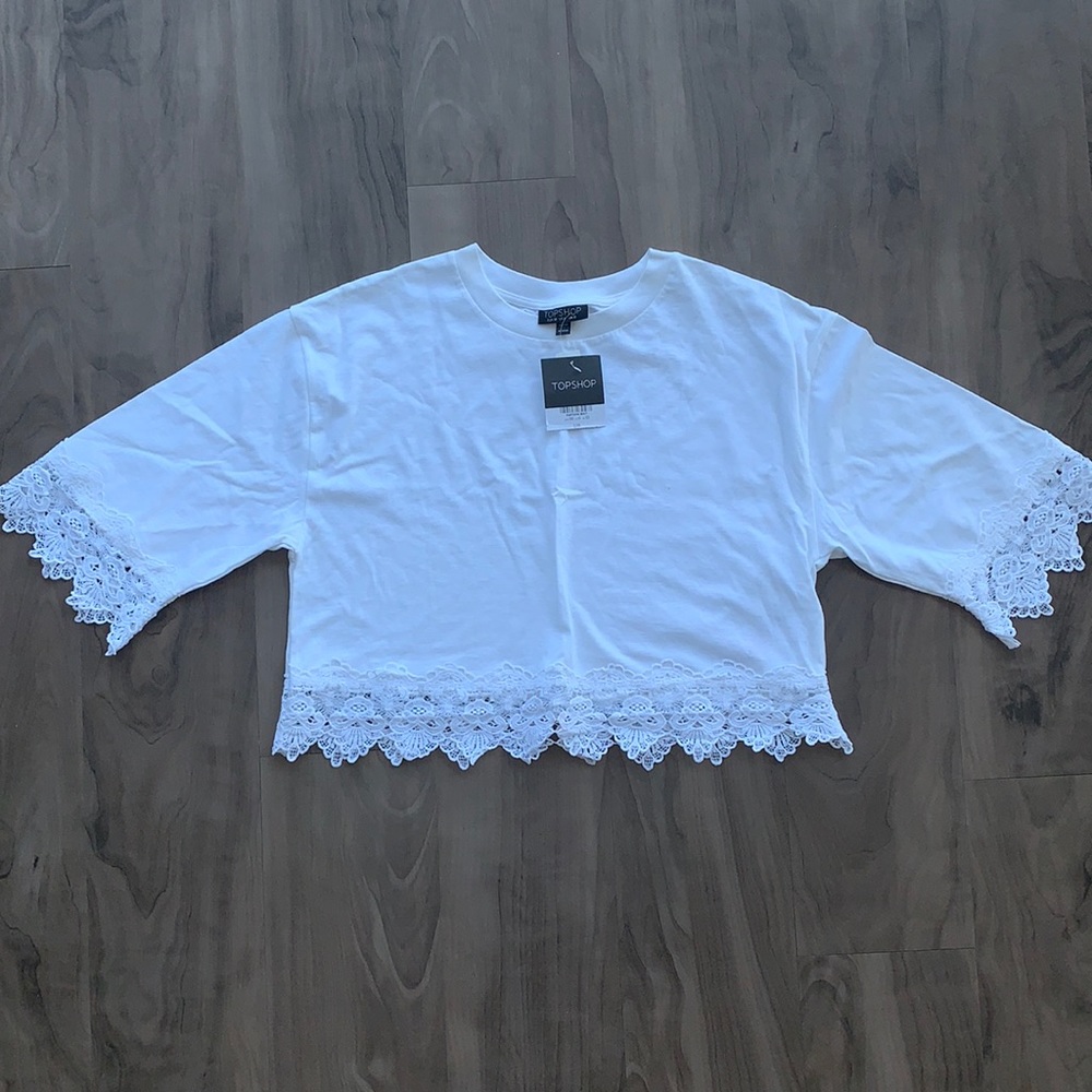 Women’s Topshop Lace Crop Top